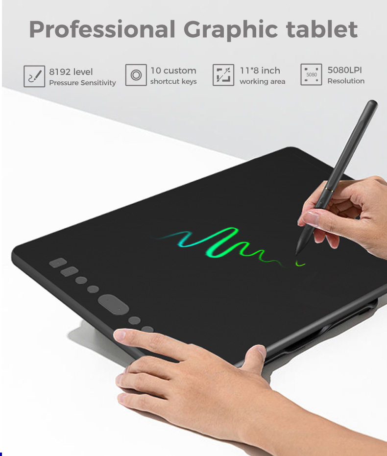 Buy Wholesale China Digital Large Graphic Tablet Drawing Pad With Digital Pen 5080lpi