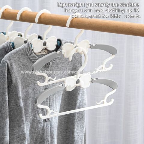 Clothes Hangers Space Saving Cascading Plastic Hanger Organizer Magic Hangers Closet Space Saver, 8 Pack, Size: Large, Black