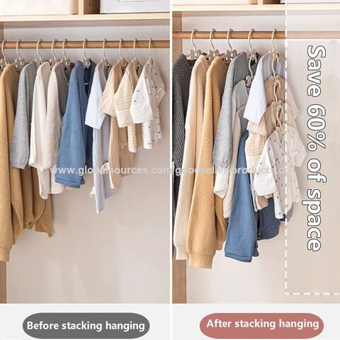 Buy Wholesale China Kids Nursery Cascading Plastic Space Saving 20 Pack Baby  Clothes Hangers Adjustable & Clothes Hangers at USD 2.51