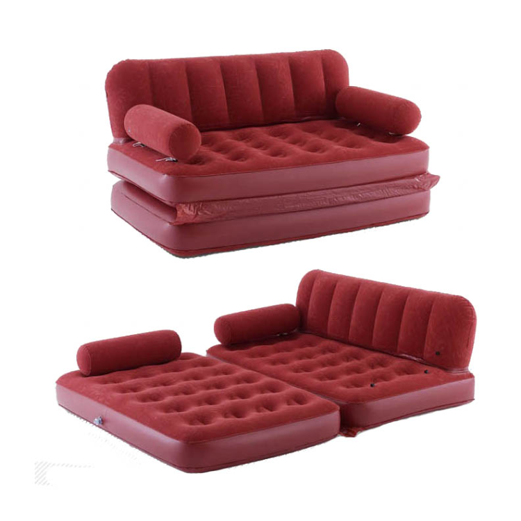 5 in 1 INFLATABLE DOUBLE COUCH SOFA LOUNGER MATTRESS AIRBED + FREE ELECTRIC  PUMP