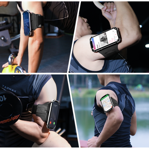VUP Brazalete Deportivo Universal para Teléfono Móvil, Soporte Giratorio de 360° de Silicona para Correr, Senderismo y Ciclismo