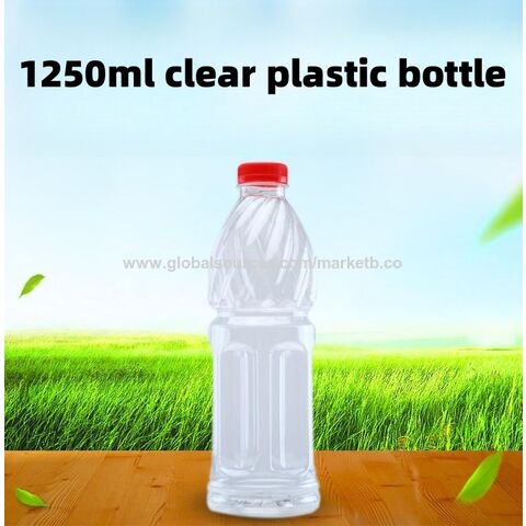 Transparent Flip Top Cap PET Juice Bottles, 100 ml to 1 L