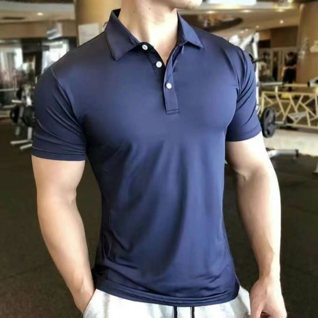 Buy Wholesale China Stockpapa 2023 Men's Solid Color Polo T-shirt