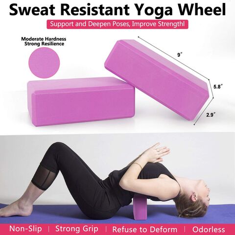 Compre Yoga Wheel Back Wheel For Back Pain Yoga Blocks 2 Pack Com