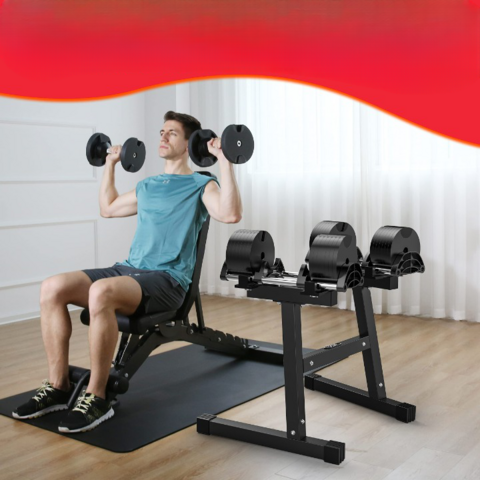 Soporte Ajustable Para Mancuernas -  - Equipo de Gimnasio