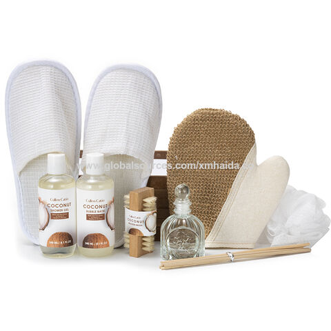 Regalos de Navidad para hombre, juego de regalo de baño de coco y cesta de  regalo de ducha, regalos para papá, kit de spa de 20 piezas para hombres.