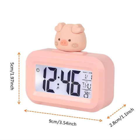 Réveil intelligent, Lumière de réveil colorée à LED, Horloge numérique,  Minuterie de sieste, Rose