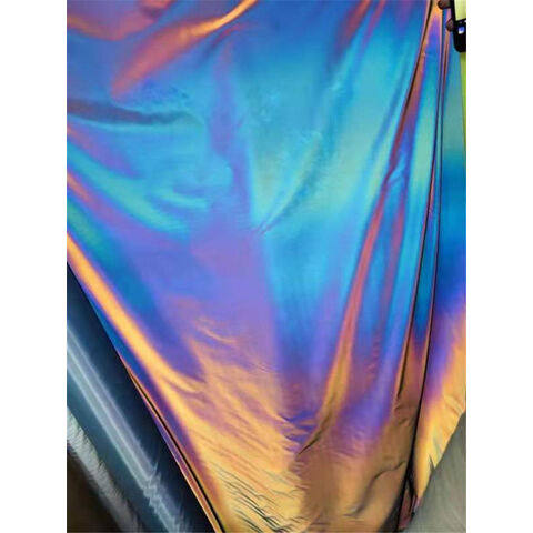 Black reflective fabric with polyester backing 1 m