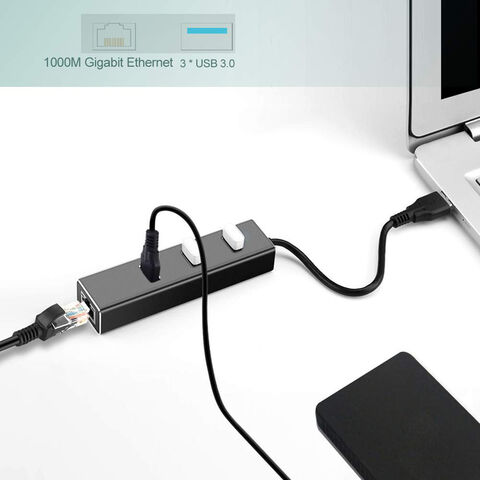 USB 3.0 Type A à un adaptateur Ethernet Gigabit - 10/100 / 1000Mbps - 13CM  Câble - Noir - Orico