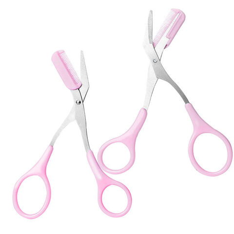 Factory Stainless Steel Colorful Eyelash Eyebrow Cosmetic Scissors - China  Eyebrow Scissor and Eyelash Scissor price