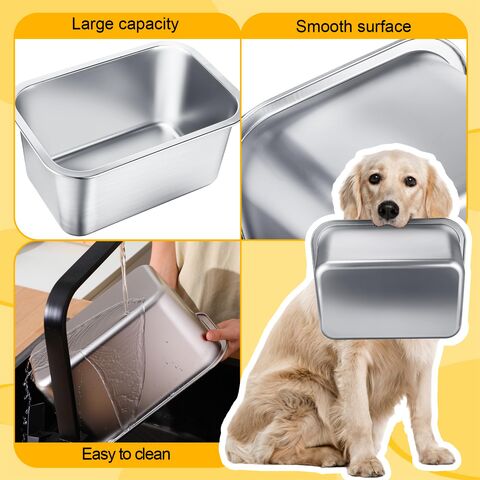 Stainless Steel Dog Bowls for Large Dogs, 2.65 Gallons High Capacity Metal  Dog Food Bowls, Ideal Food and Water Bowls for Large, X-Large, and Huge