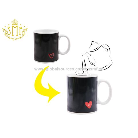 Chinaware Fabrik Großhandel 12oz Keramik Sublimationstassen Farbwechsel Tasse OEM Kundenspezifisches Design und Farbe für Werbegeschenke