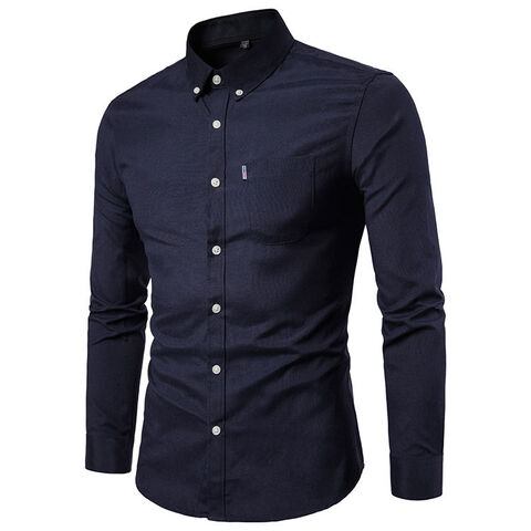 Mens Casual Button-Down Shirts Career Shirts Bodysuit Long-Sleeved