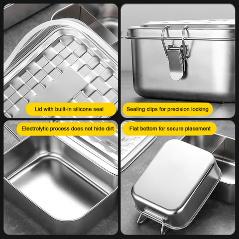 Buy Wholesale China Microwave Safe Reusable Lunch Box Stainless Steel Food  Container & Stainless Steel Food Container at USD 1.38