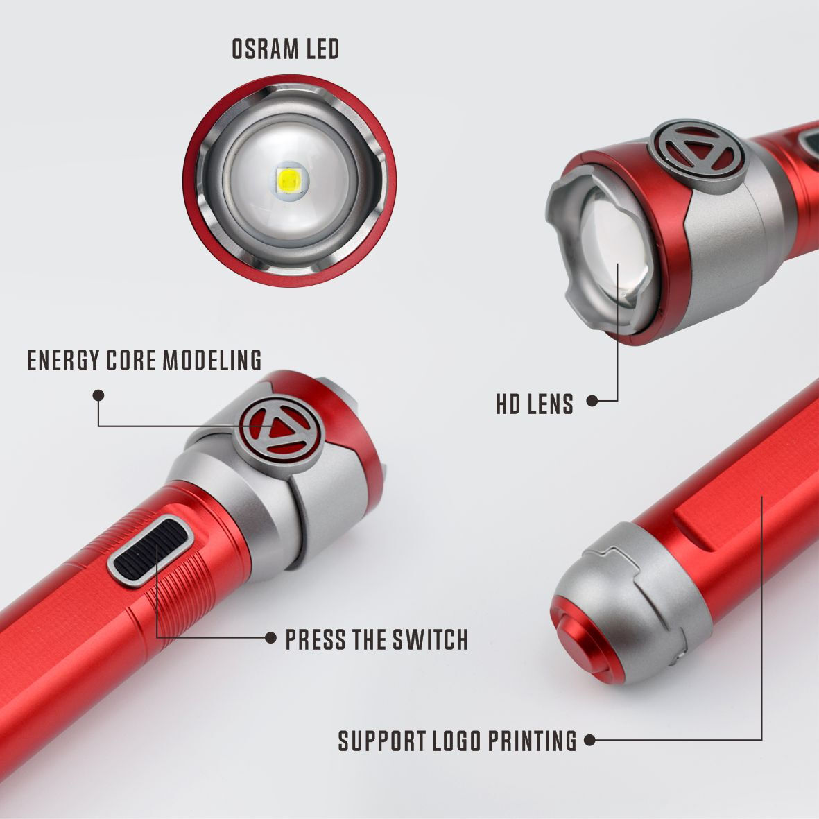 Buy Wholesale China Odm Rechargeable Osram Led Flashlight With Hidden