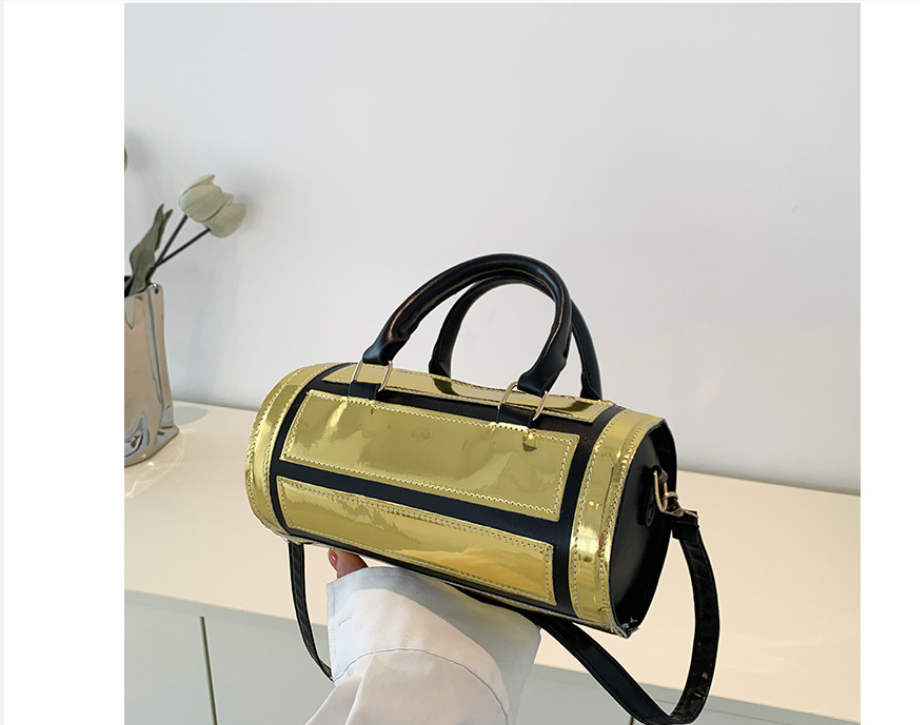 Fashion Soft Leather Crossbody Bags For Women Trendy Printed Cylindrical  Barrel Messenger Bag Wide Strap Shoulder Bag Coin Purse