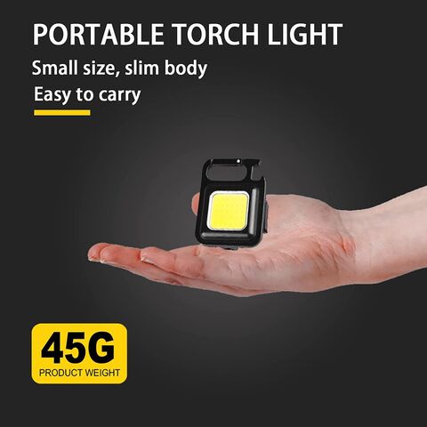 800LM COB Keychain Work Light Rechargeable Mini LED Flashlightht