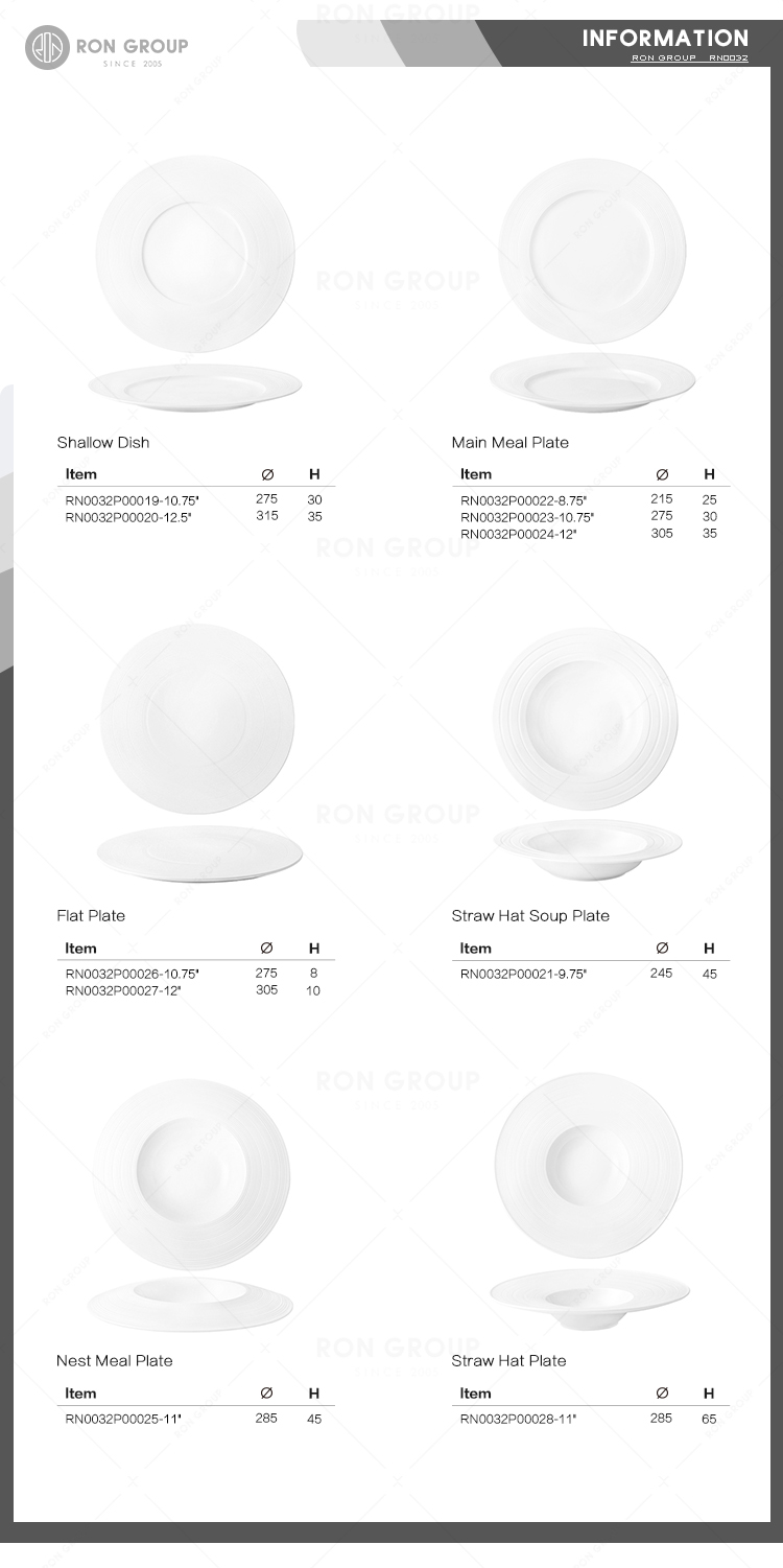 Buy Wholesale China Custom Nordic Ceramic Dinner Plate White Round