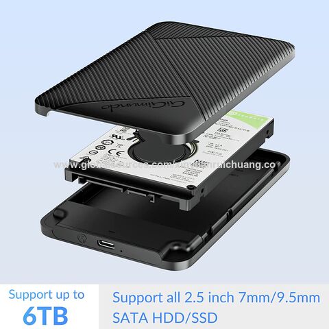 ORICO 2.5'' Hard Drive Enclosure Type-C USB 3.1 Gen2 to SATA 6Gbps Computer  External HDD Enclosure for 7 9.5mm HDD SSD Support UASP Compatible WD