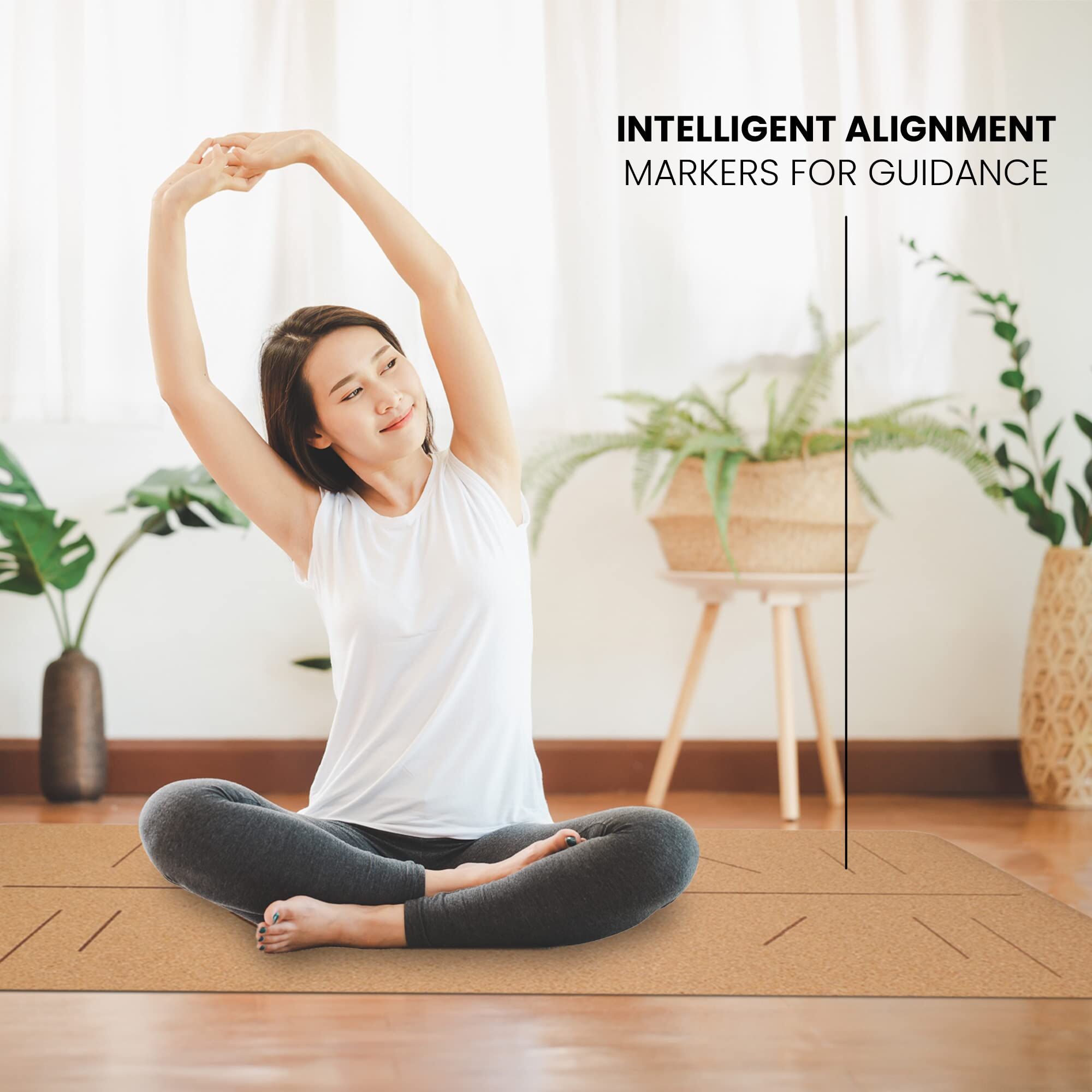 thumbnail image 2 of HAHE Extra Wide Yoga Mat 6mm Thick - Eco-Friendly POE Material 32x72 Inch 2 of 11