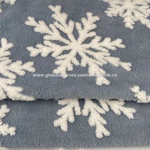 Buy Wholesale China Jacquard Sherpa Fleece Fabric 100% Polyester