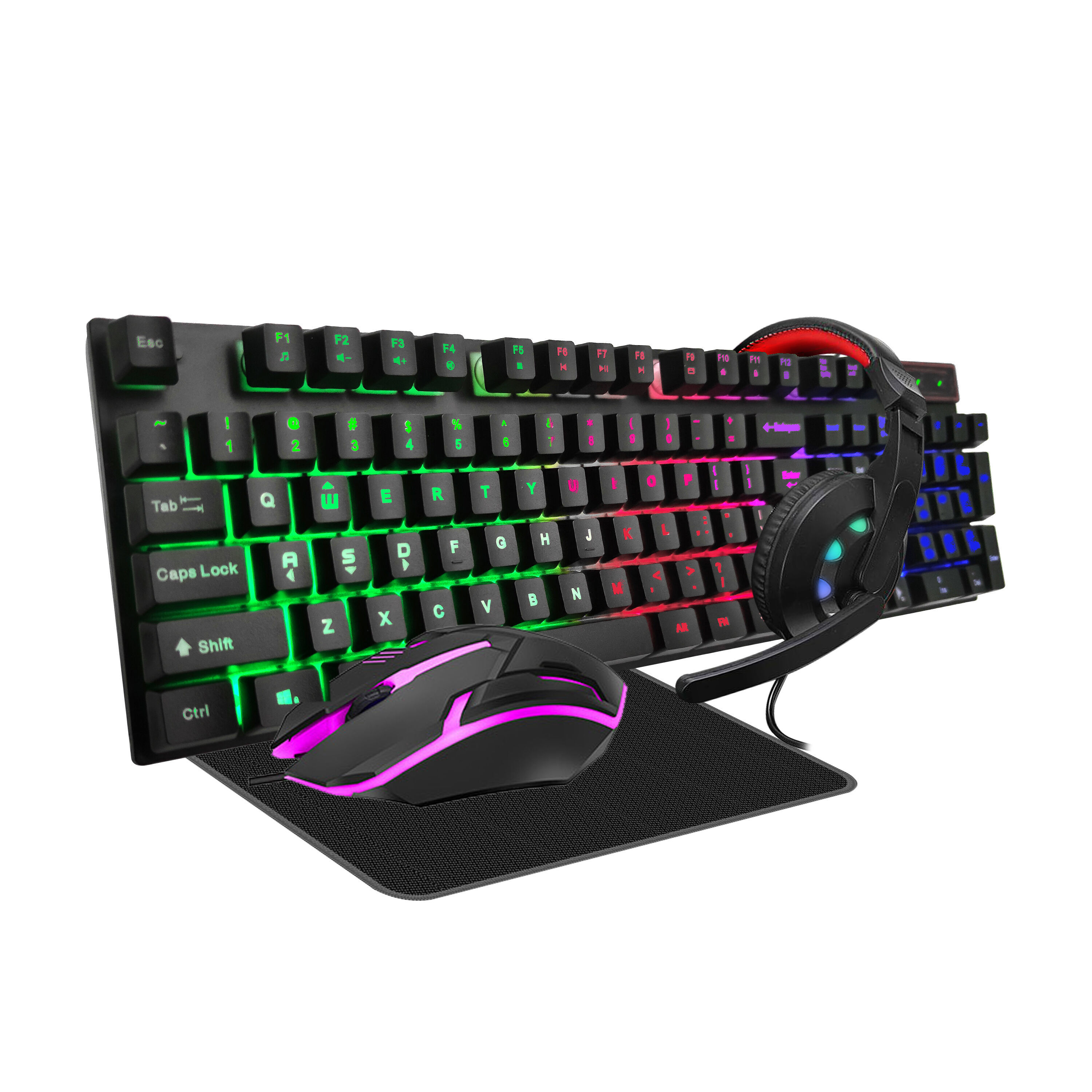 1 Set Mechanical Feel Gaming Clavier Clavier Clavier Souris Rgb