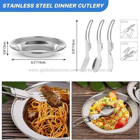 Achetez en gros 15pcs Camping Batterie De Cuisine Mess Kit,portable  Antiadhésif En Alliage D'aluminium Batterie De Cuisine, Bouilloire Pot  Poêle Plaques Fourchettes Couteaux Cuillères Pour Ca Chine et Ensemble De  Ustensiles De