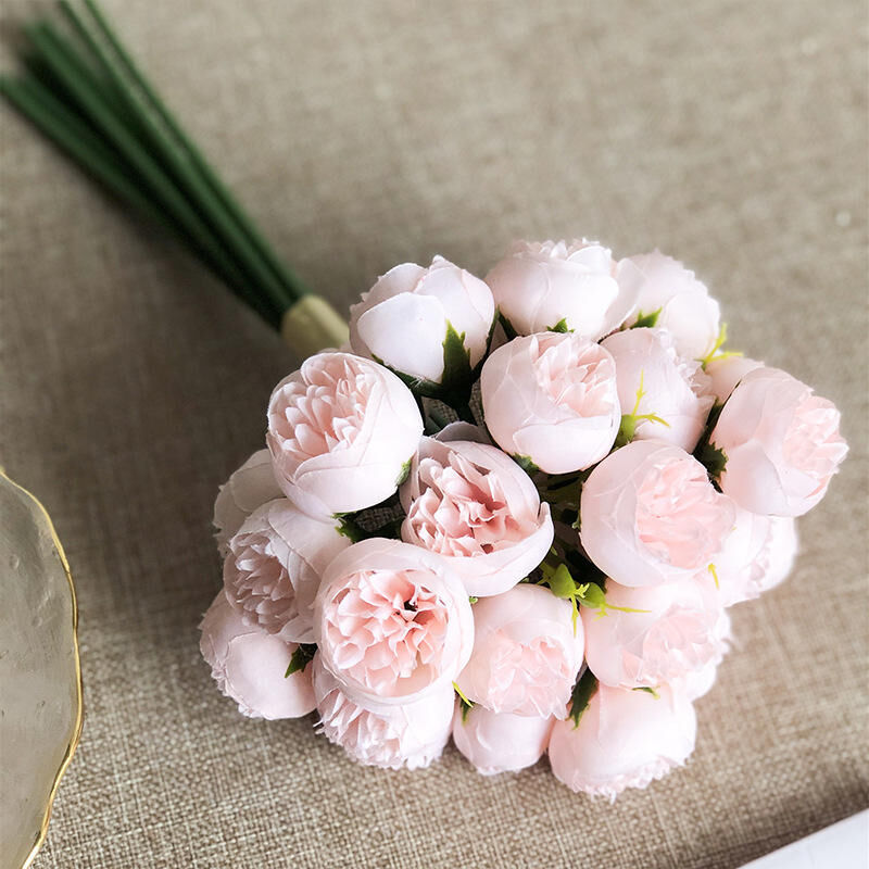 Buy Wholesale China Qslh-a28 27 Heads Silk Rose Camellia Flower ...