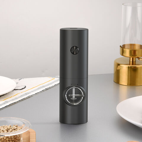 USB Rechargeable - LED Lights Automatic Wood Pepper and Salt Mill