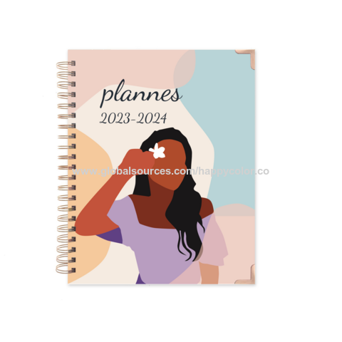 Custom Logo 2024 A4 A5 Pink Spiral Weekly Monthly Manifestation Goal Diary  Journal Planner Agenda Notebook - China Spiral Bound Book Printing, Plastic  Spiral Bound Book Printing