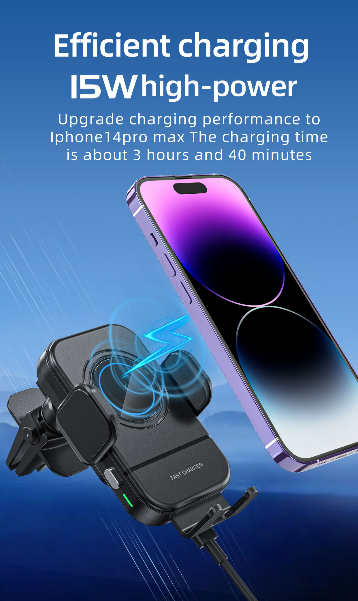 Buy Wholesale China 15w Autoclamp Car Wireless Charger On Air Vent For