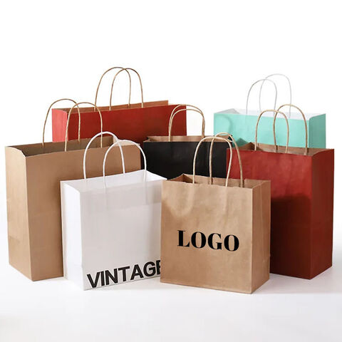 Kraft Paper Takeaway Packaging Bags - Clothing Shopping Portable Gift Bag