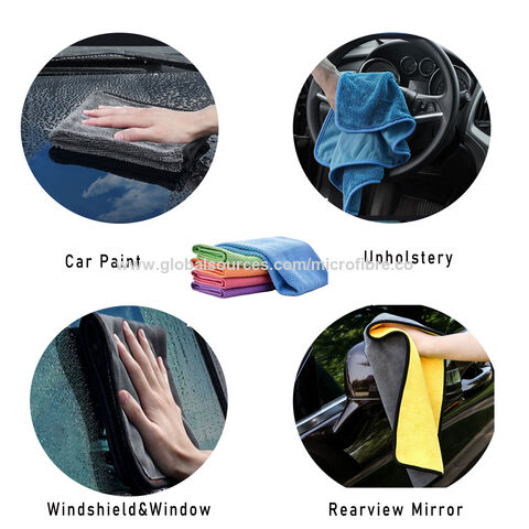 ÉPONGE DE LAVAGE AUTOMOBILE CHIFFON MICROFIBRE DE POLISSAGE POUR CAPTURER  LA POUSSIÈRE DE VERRE