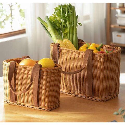 Round Rattan Basket Bag Casual Fashion Hand-Woven Crafts - China