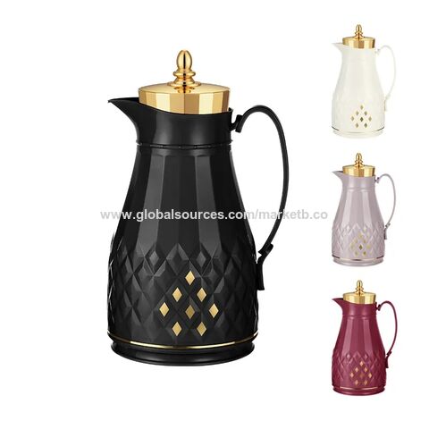 1000ml Arabian Coffee Thermal Carafe 24 Hour Insulated Stainless Steel  Double Walled Vacuum Flask for Hot Water Tea Hot Beverage