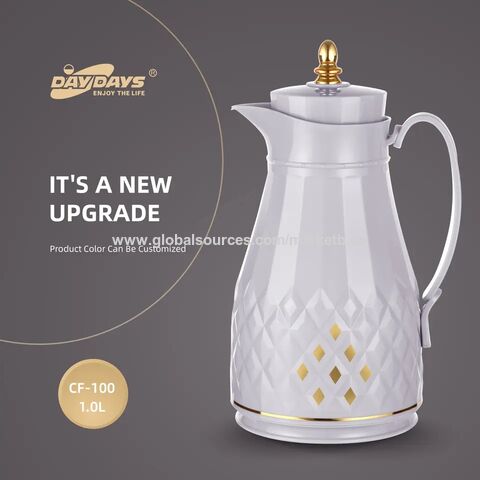 1000ml Arabian Coffee Thermal Carafe 24 Hour Insulated Stainless Steel  Double Walled Vacuum Flask for Hot Water Tea Hot Beverage