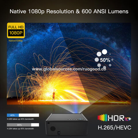 Compre Nuevo Proyector Nativo Full Hd 12000 Lúmenes 240 ''pantalla Lcd  Proyector Dolby Audio Con Wifi Y Bt Hifi Altavoz Para Dormitorio y Proyector  Lcd de China por 85 USD