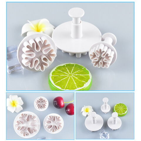 Christmas Silicone Snowflake Mold Cake Dessert Baking Mold DIY Fondant  Pastry Decorating Tools Kitchen Plunger Sugar Cutter Mold