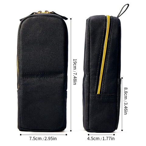 Buy Wholesale China Kingslong Stand Ip Pem Holder Vertical Stationery Case  Canvas Multi-layer Pocket Zipper Pencil Bag & Pencil Bag at USD 3.6