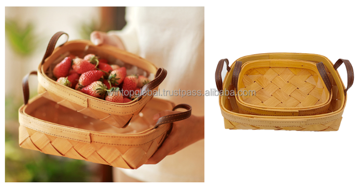 Handwoven Basket Heat Resistant Hot Pot Basket Table Food Service Organizer  With Handle Wholesales From Vietnam - Buy Hot Pot Basket Table Food Service  Organize…