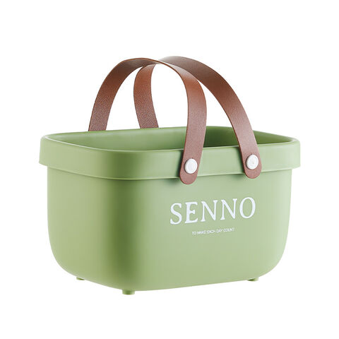 Portable Bath Basket Bathroom Products Shampoo Sundries Storage Basket  Multi-functional Hollow Small Basket 