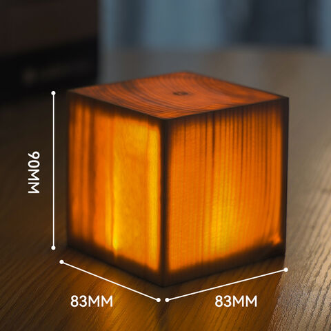 Lampe de nuit LED créative avec cadeau de lampe de chevet en bois