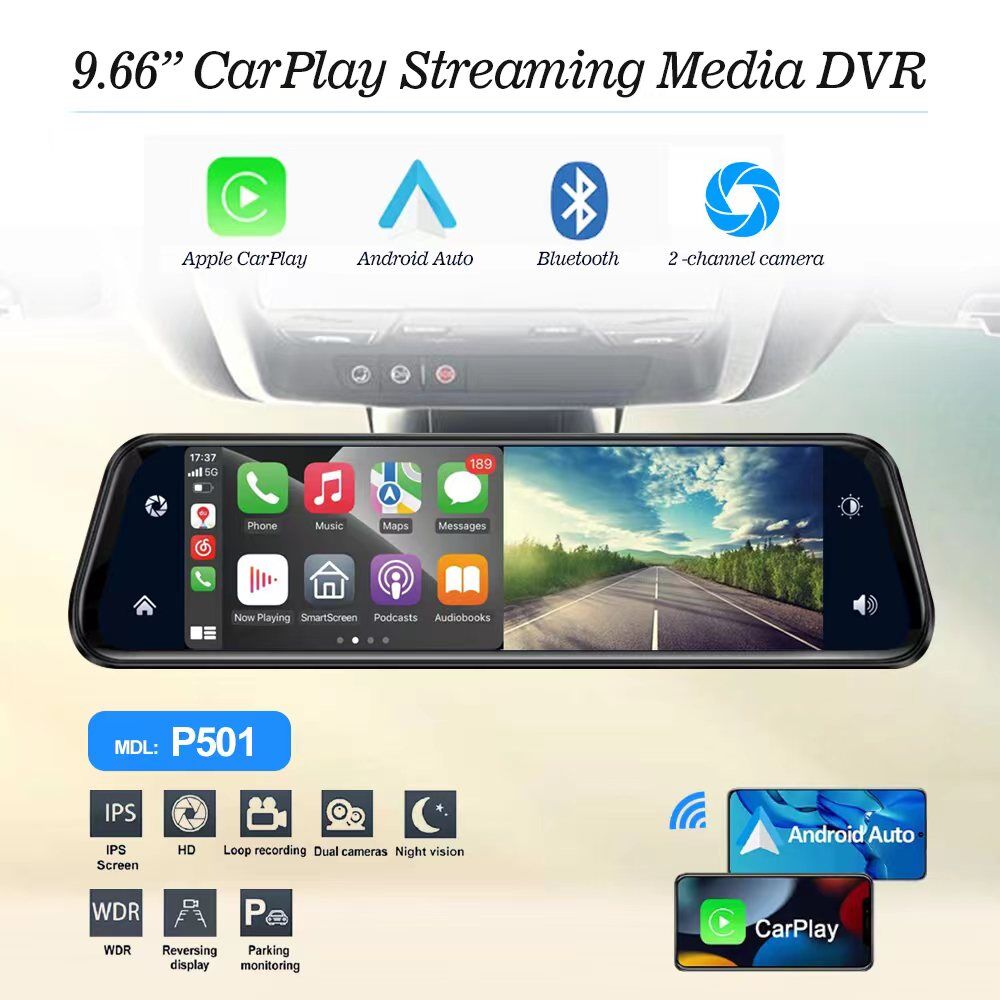 Buy Wholesale China 9.66inch Mirror Android Auto Carplay 1080p Full Hd