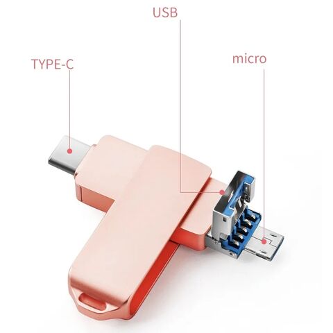 Mini Metall USB-Stick 4GB OTG USB Flash Drive 8GB 16GB 32GB Beliebter Drehbarer USB-Stick 64GB