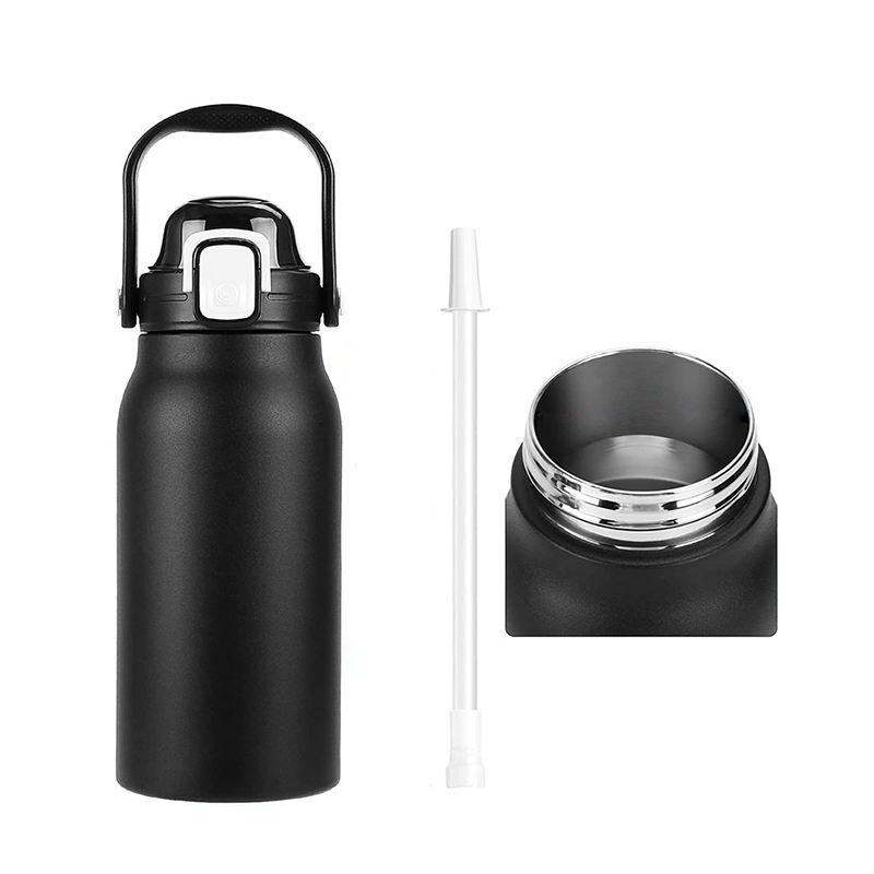 White Blank Sublimation Water Bottle with Carabiner Aluminum Leakproof  Kettle 