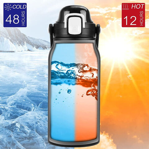 Large Stainless Steel Water Bottle 32 Ounce Vacuum Insulated Cola Shape  Thermos (L.&G.)