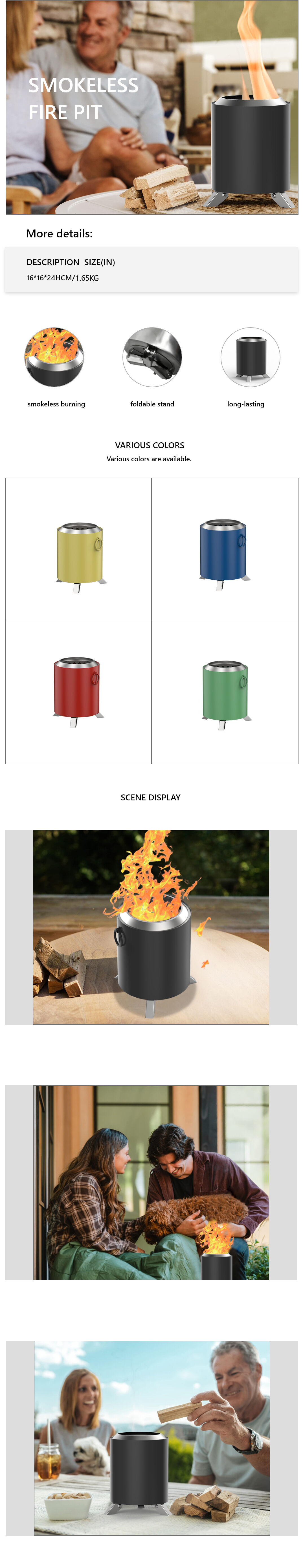 Buy Wholesale China 2023 Portable Mini Table Top Smokeless Fire Pit For