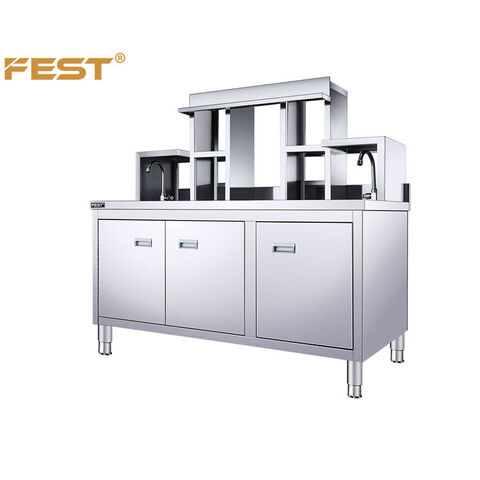 Bubble tea bar milk tea bar counter with refrigeration – CECLE Machine