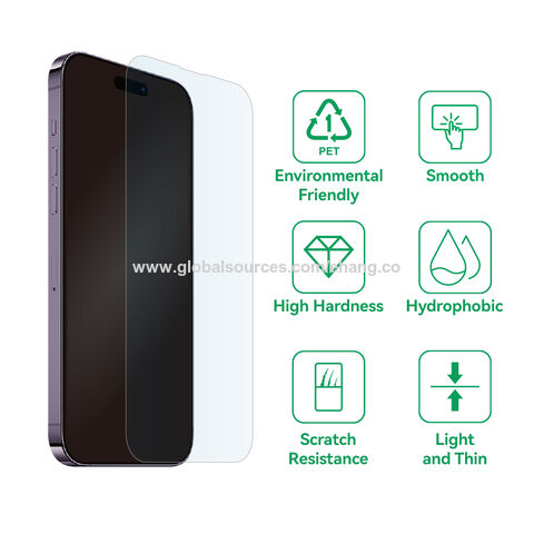 Protector de pantalla de cristal templado para iPhone 15 Pro Max - Dealy