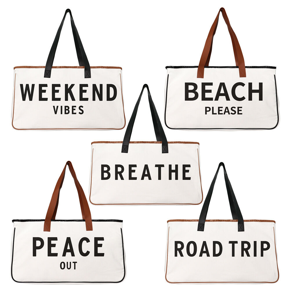 Personalized Large Beach Bags - Cotton Canvas